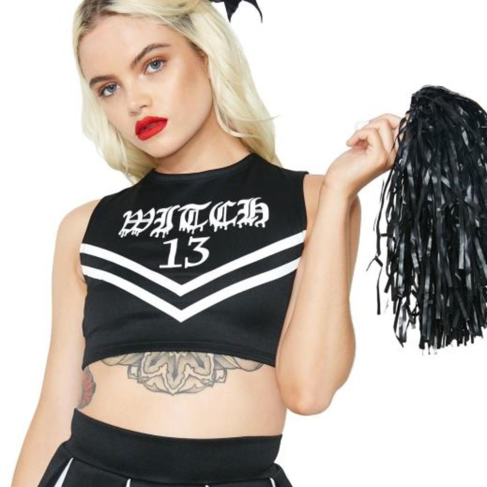 Dolls Kill REIGNING COVEN CHEERLEADER COSTUME… - Picture 3 of 11